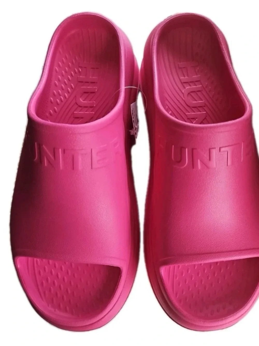 Hunter Women’s Haddie Hot Pink Platform Chunky Sandals Slides Size 9
